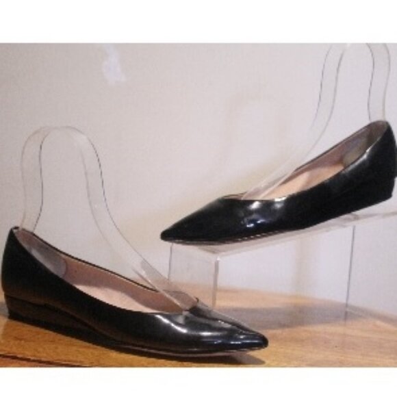 Walin &Wolff Shoes - $238 Walin & Wolff Italy Black Patent Mini Wedge Flats Shoes 38  7.5
